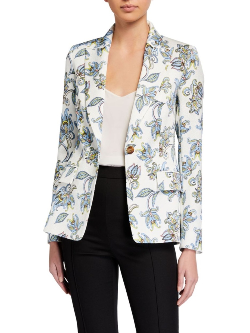 $1575 Escada Brikenati Floral-Paisley Blazer Size: US10/EU40 NWOT